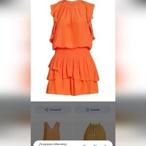Orange Halter Sheath‎ Mini Dress